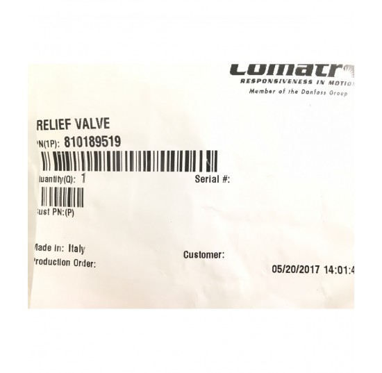 810189419 - Relief Valve