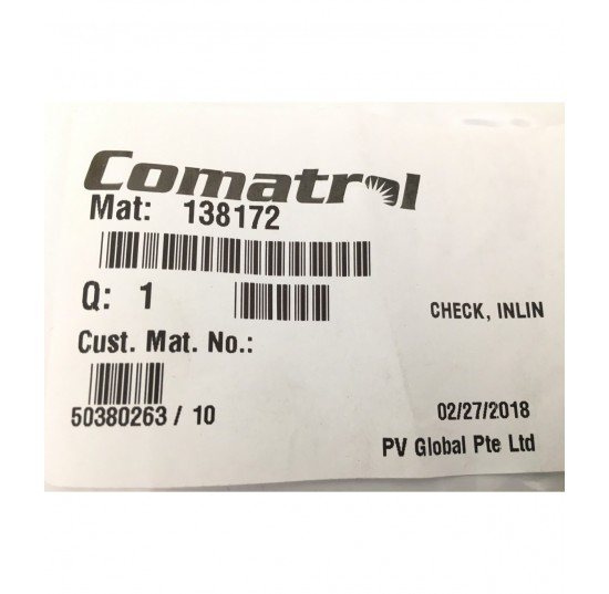 138172 - Check Valve Inline type 3C12-01