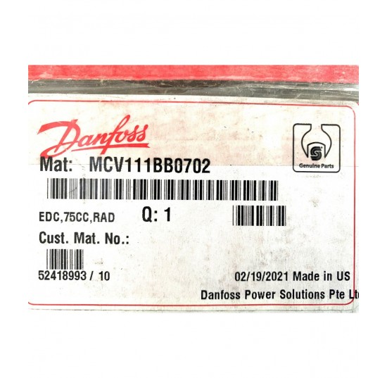 MCV111BB0702 - Electrical Displacement Control (EDC) Series 90/75PV
