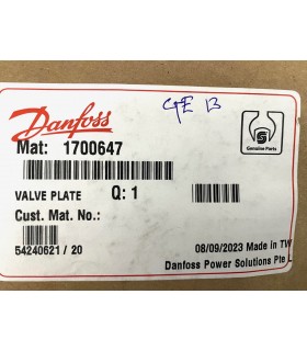 1700647 - Valve Plate, CW Series 45 E Frame