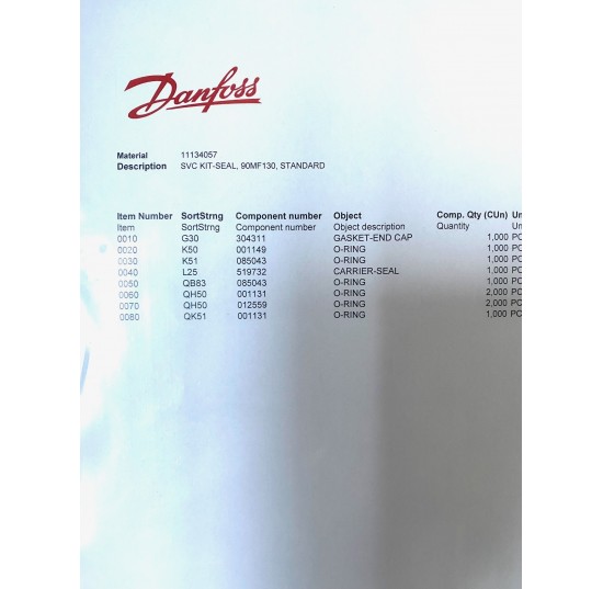 11134057 - Overhaul Seal Kit 90MF130