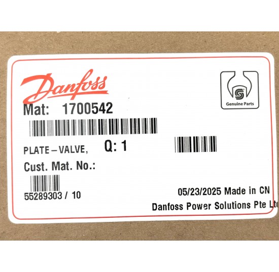1700542 - Valve Plate, CW Series 45 K Frame