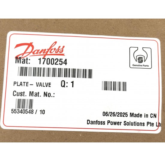 1700254 - Valve Plate, CW Series 45 L Frame
