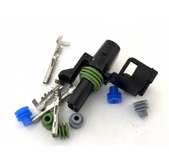 K03383 - 2-pin Weather Pak, with Cavity Plug