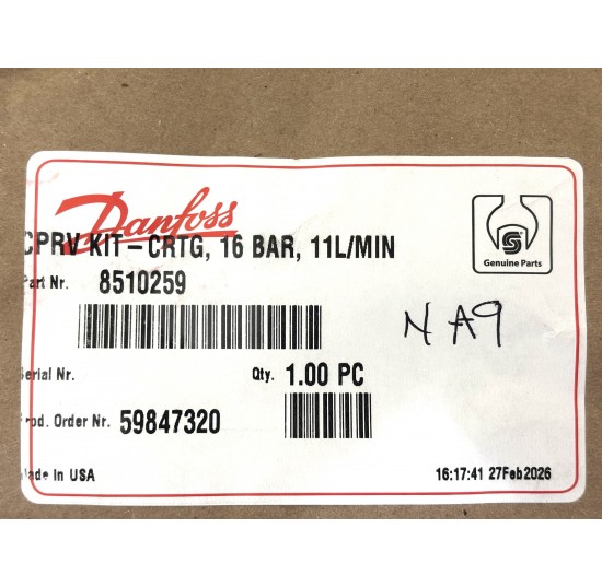 8510259 - Charge Relief Valve Cartridge KIT (F0)