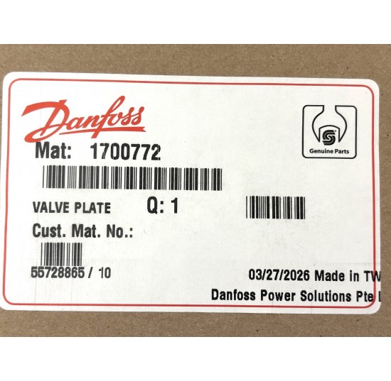 1700772 - Valve Plate, CCW Series 45 E Frame